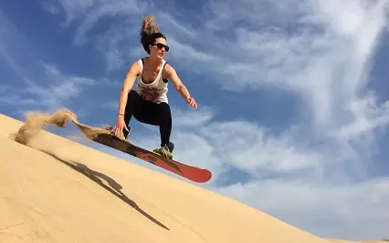 Sandboarding in Merzouga